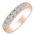 thumbnail image 1 of AFFY 1/2 Carat Round Cut White Natural Diamond Anniversary Wedding Band Ring In 14k Solid Rose Gold (0.50 Cttw) Ring Size-9, 1 of 1