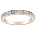 thumbnail image 1 of AFFY 1/2 Carat Round Cut White Natural Diamond Half Eternity Wedding Band Ring In 14k Solid Rose Gold (0.50 Cttw) Ring Size-7.5, 1 of 1