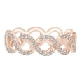 thumbnail image 1 of AFFY 1/2 Carat Round Cut White Natural Diamond Infinity Ring 14K Rose Gold (0.50 Cttw)-13.5, 1 of 1