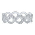thumbnail image 1 of AFFY 1/2 Carat Round Cut White Natural Diamond Infinity Ring 14K White Gold (0.50 Cttw)-14, 1 of 1