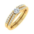 thumbnail image 1 of 1/2 Carat Round Diamond Bridal Ring Set in 14K Yellow Gold (Ring Size 8.75), 1 of 5