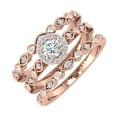 thumbnail image 1 of 1/2 Carat Round Diamond Bridal Set Ring in 14K Rose Gold (Ring Size 9.25), 1 of 4