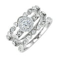 thumbnail image 1 of 1/2 Carat Round Diamond Bridal Set Ring in 14K White Gold (Ring Size 6.5) (I1-I2 Clarity), 1 of 4