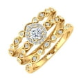 thumbnail image 1 of 1/2 Carat Round Diamond Bridal Set Ring in 14K Yellow Gold (Ring Size 8.25) (I1-I2 Clarity), 1 of 4