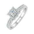 thumbnail image 1 of 1/2 Carat Round Diamond Engagement Ring in 14K White Gold (Ring Size 8.25) (I1-I2 Clarity), 1 of 5
