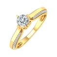 thumbnail image 1 of 1/2 Carat Round Diamond Solitaire Engagement Ring Band in 14K Yellow Gold (Ring Size 9.75), 1 of 4