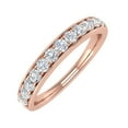 thumbnail image 1 of 1/2 Carat Round Diamond Wedding Band Ring in 14K Rose Gold (Ring Size 4) (SI1-SI2 Clarity), 1 of 4