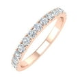 thumbnail image 1 of 1/2 Carat Round Diamond Wedding Band Ring in 14K Rose Gold (Ring Size 6.5), 1 of 5