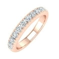 thumbnail image 1 of 1/2 Carat Round Diamond Wedding Band Ring in 14K Rose Gold (Ring Size 8), 1 of 4