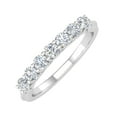 thumbnail image 1 of 1/2 Carat Round Diamond Wedding Band Ring in 14K White Gold - IGI Certified (Ring Size 4.25) (SI1-SI2 Clarity), 1 of 7