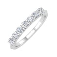 thumbnail image 1 of 1/2 Carat Round Diamond Wedding Band Ring in 14K White Gold (Ring Size 10.75) (SI1-SI2 Clarity), 1 of 4