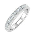 thumbnail image 1 of 1/2 Carat Round Diamond Wedding Band Ring in 14K White Gold (Ring Size 10) (SI1-SI2 Clarity), 1 of 4