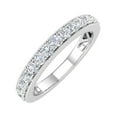 thumbnail image 1 of 1/2 Carat Round Diamond Wedding Band Ring in 14K White Gold (Ring Size 4) (SI1-SI2 Clarity), 1 of 4