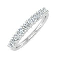 thumbnail image 1 of 1/2 Carat Round Diamond Wedding Band Ring in 14K White Gold (Ring Size 6.25) (SI1-SI2 Clarity), 1 of 5