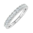 thumbnail image 1 of 1/2 Carat Round Diamond Wedding Band Ring in 14K White Gold (Ring Size 7.25), 1 of 1
