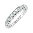 thumbnail image 1 of 1/2 Carat Round Diamond Wedding Band Ring in 14K White Gold (Ring Size 8.75) (SI1-SI2 Clarity), 1 of 4