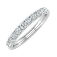 thumbnail image 1 of 1/2 Carat Round Diamond Wedding Band Ring in 14K White Gold (Ring Size 9.75), 1 of 6