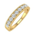 thumbnail image 1 of 1/2 Carat Round Diamond Wedding Band Ring in 14K Yellow Gold - IGI Certified (Ring Size 6) (SI1-SI2 Clarity), 1 of 4