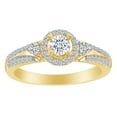 thumbnail image 1 of AFFY 1/2 Carat Round Shape White Natural Diamond Engagement Ring In 10k Solid Yellow Gold (0.50 Cttw) Ring Size-8, 1 of 1