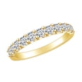 thumbnail image 1 of AFFY 1/2 Carat Round White Natural Diamond Anniversary Wedding Band Ring In 14k Solid Yellow Gold (0.50 Cttw) Ring Size-8.5, 1 of 1