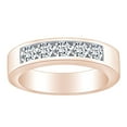 thumbnail image 1 of AFFY 1/2 Carat Round White Natural Diamond Five Stone Anniversary Wedding Band Ring 14k Solid Rose Gold (0.50 Cttw) Ring Size-6, 1 of 1