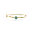 thumbnail image 1 of 1/2 Carat T.G.W. Emerald And White Diamond Accent 14k Gold Over Silver Bangle, 1 of 3