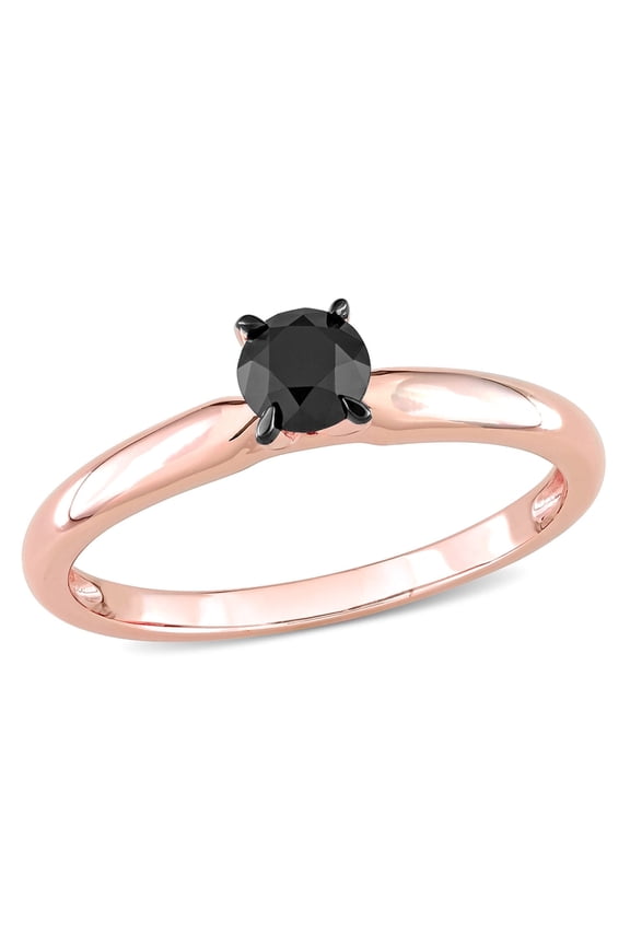 Women's Diamond 14K Rose Gold Plated Engagement Ring