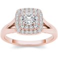 thumbnail image 1 of 1/2 Carat T.W. Diamond 10kt Rose Gold Double Halo Engagement Ring, 1 of 1