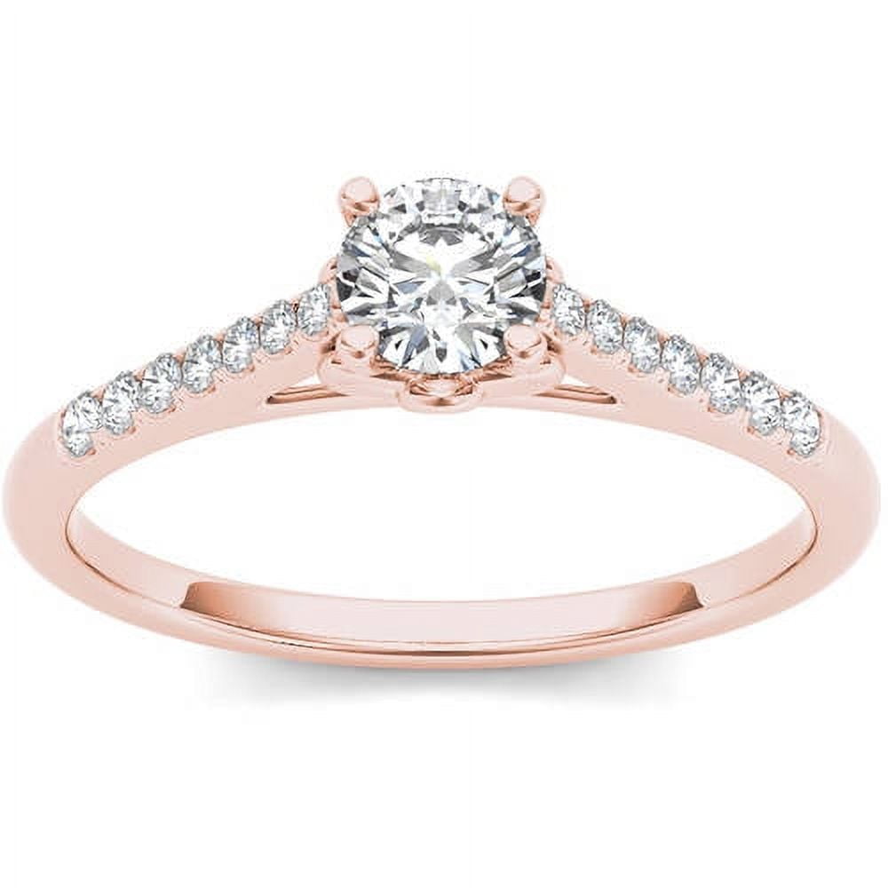 1/2 Carat T.W. Diamond 10kt Rose Gold Solitaire Engagement Ring