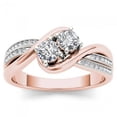 thumbnail image 1 of 1/2 Carat T.W. Diamond 10kt Rose Gold Two-Stone Bypass Band, 1 of 5