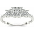 thumbnail image 1 of 1/2 Carat T.W. Diamond 10kt White Gold Cluster Engagement Ring, 1 of 2