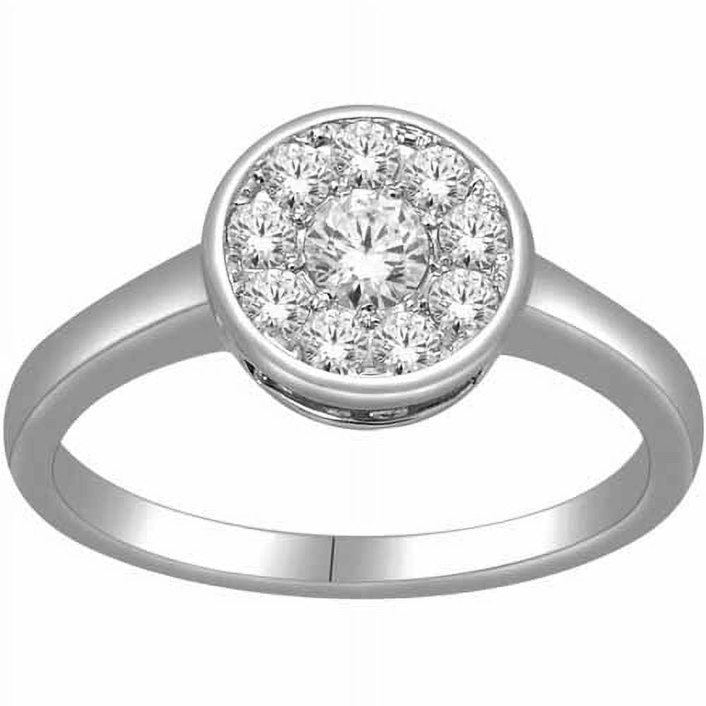 1/2 Carat T.W. Diamond 10kt White Gold Cluster Fashion Ring