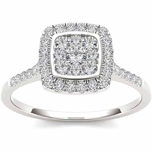 Lady's 14K Yellow Gold Rhodolite Garnet Diamond Engagement Ring