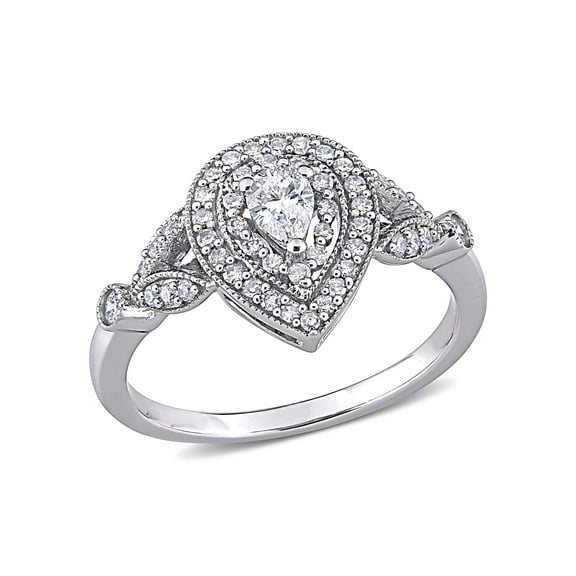 Everly Women's Diamond 10K White Gold Engagement Ring