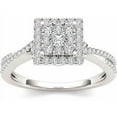 thumbnail image 1 of 1/2 Carat T.W. Diamond 10kt White Gold Single Halo Engagement Ring, 1 of 1