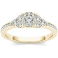 thumbnail image 1 of 1/2 Carat T.W. Diamond 10kt Yellow Gold Single Halo Engagement Ring Set, 1 of 5