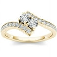 thumbnail image 1 of 1/2 Carat T.W. Diamond 10kt Yellow Gold Two-Stone Bypass Band, 1 of 5
