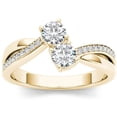 thumbnail image 1 of 1/2 Carat T.W. Diamond 10kt Yellow Gold Two-Stone Bypass Band, 1 of 5