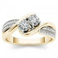 thumbnail image 1 of 1/2 Carat T.W. Diamond 10kt Yellow Gold Two-Stone Bypass Band, 1 of 5