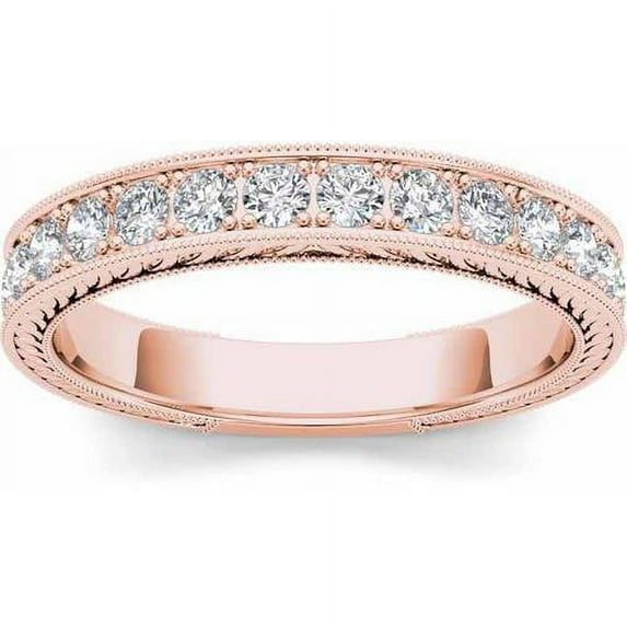 1/2 Carat T.W. Diamond 14kt Rose Gold Wedding Band