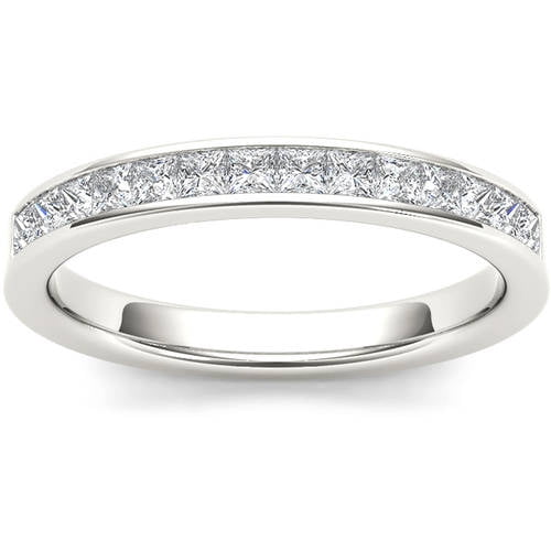 1/2 Carat T.W. Diamond 14kt White Gold Wedding Band