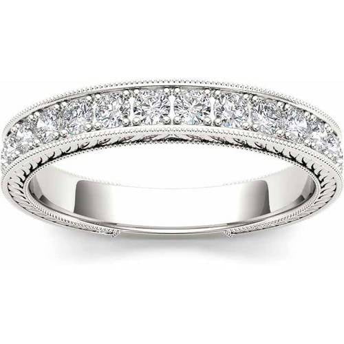 1/2 Carat T.W. Diamond 14kt White Gold Wedding Band