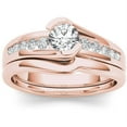 thumbnail image 1 of 1/2 Carat T.W. Diamond Bypass 14kt Rose Gold Engagement Ring Set, 1 of 5