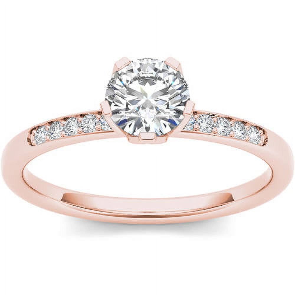 1/2 Carat T.W. Diamond Classic 14kt Rose Gold Engagement Ring
