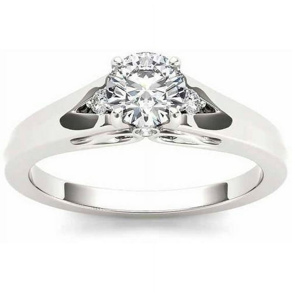 1/2 Carat T.W. Diamond Classic 14kt White Gold Engagement Ring