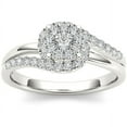 thumbnail image 1 of 1/2 Carat T.W. Diamond Cluster Bypass 10kt White Gold Engagement Ring, 1 of 4