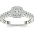thumbnail image 1 of 1/2 Carat T.W. Diamond Cluster Halo 10kt White Gold Engagement Ring, 1 of 1