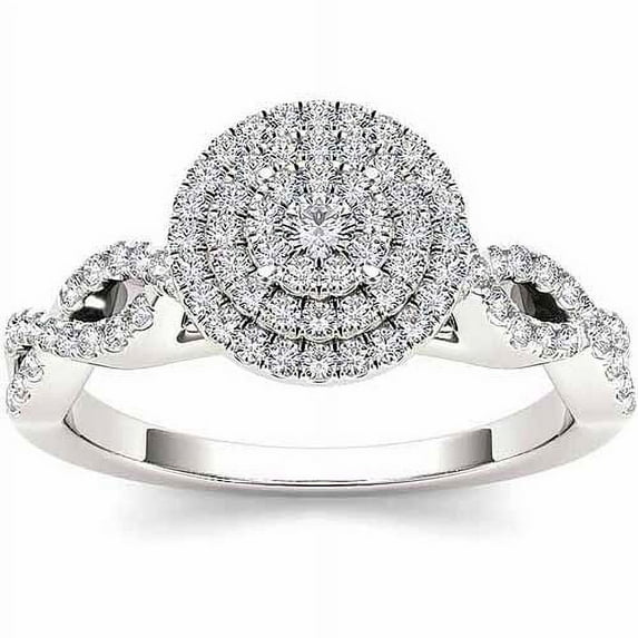 1/2 Carat T.W. Diamond Composite Engagement Ring in 10k White Gold