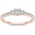 thumbnail image 1 of 1/2 Carat T.W. Diamond Princess-Cut Three-Stone 14kt Rose Gold Engagement Ring, 1 of 1