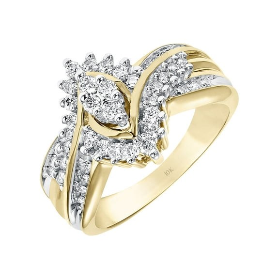 1/2 Carat T.W. Diamond "Shimmering" Women's Engagement Ring in 10k Yellow Gold by Keepsake